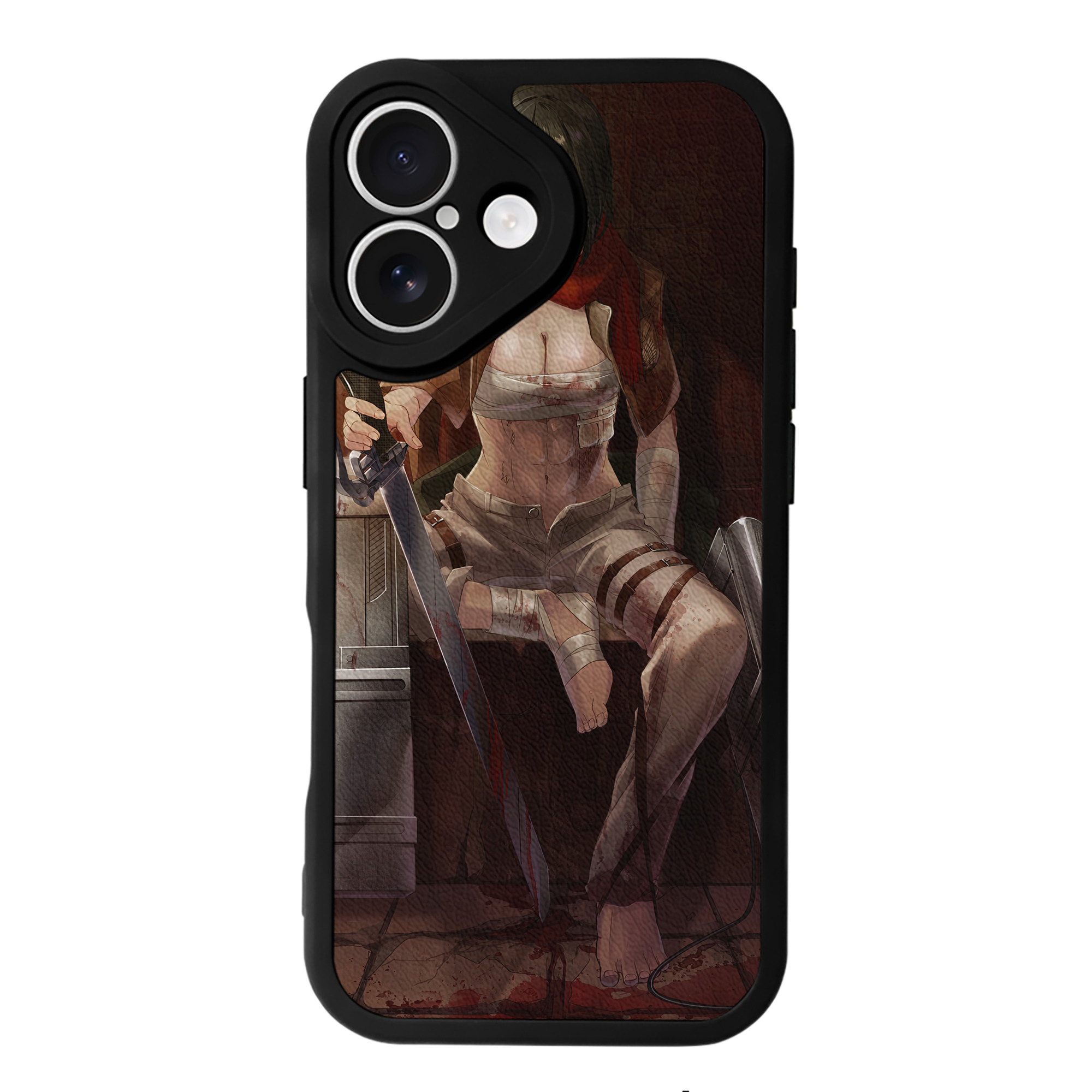 （画像用） 進撃の巨人 Attack on Titan 【iPhone 16シリーズ対応】シリコンスマホケース（レザー調） 材質：シリコン